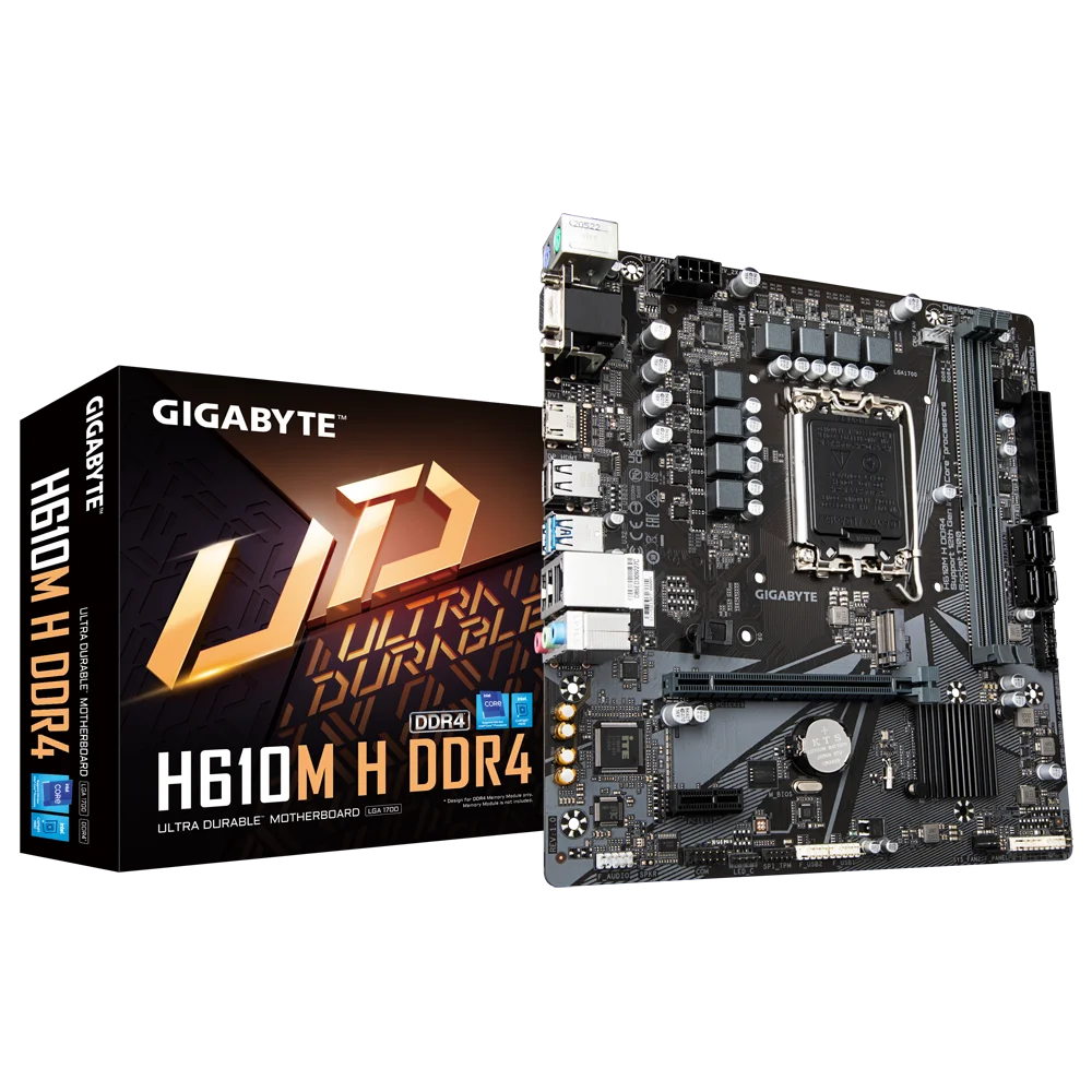 New GIGABYTE H610M H DDR4 Desktop Computer Board For 12 Generation Cpu LGA 1700