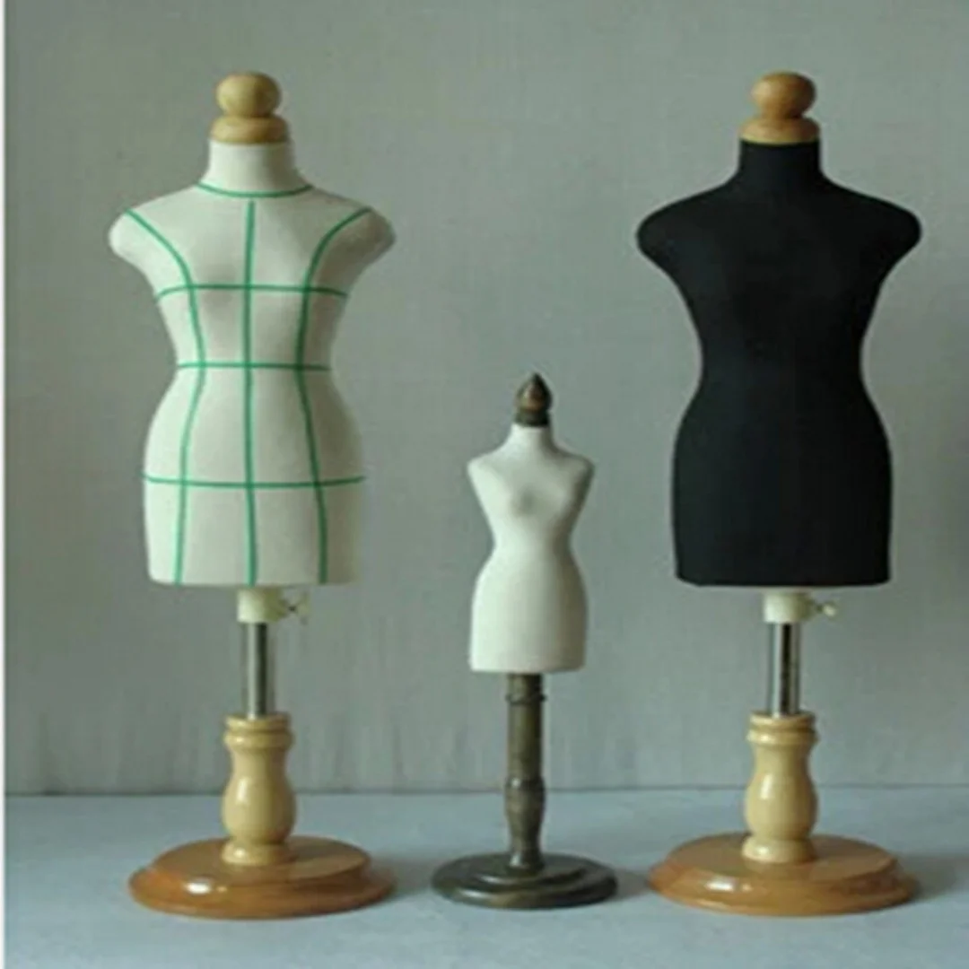 

Black Female Sewing Mannequin Body for Clothes,Busto Dress Form, Standard 1:2Jersey, Wood Base Bust,L Size, Can Pin.1PC, M00020H