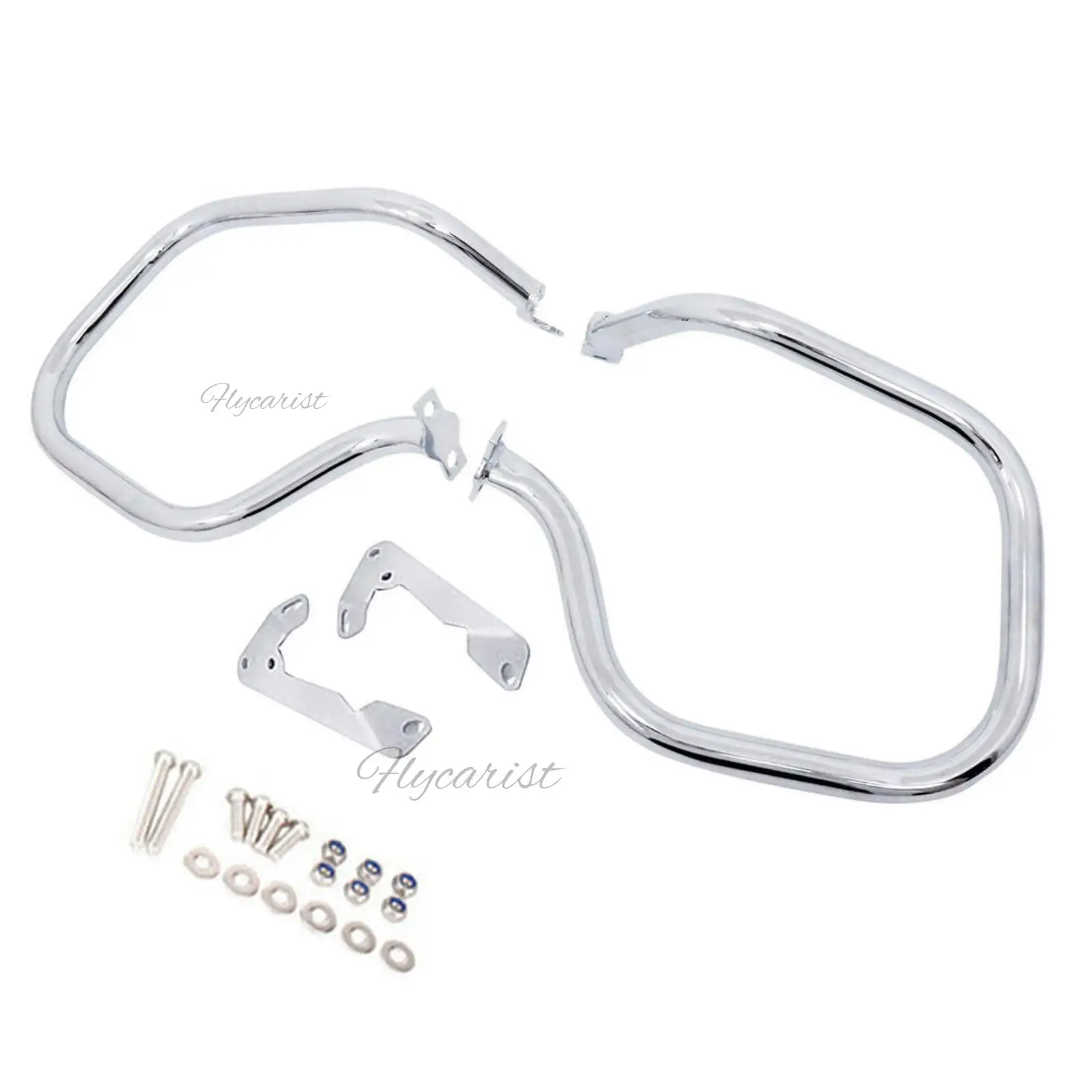 

Rear Engine Guards Bumper Crash Bars Protector For BMW R1200RT 2014-2017 R1250RT 2018+ Chrome