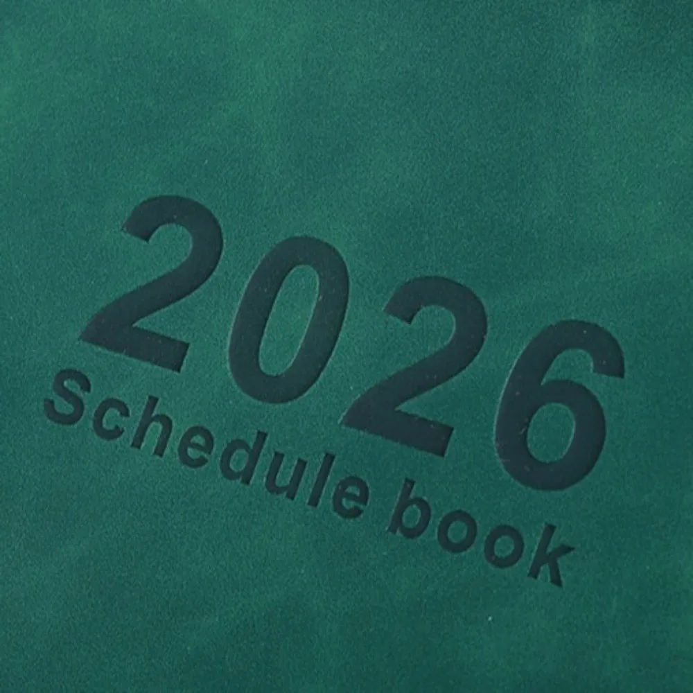

English 2026 Schedule Planner Notepad 12 Months Wear-resistant 365 Days Efficiency Notebook Thick Paper Simple