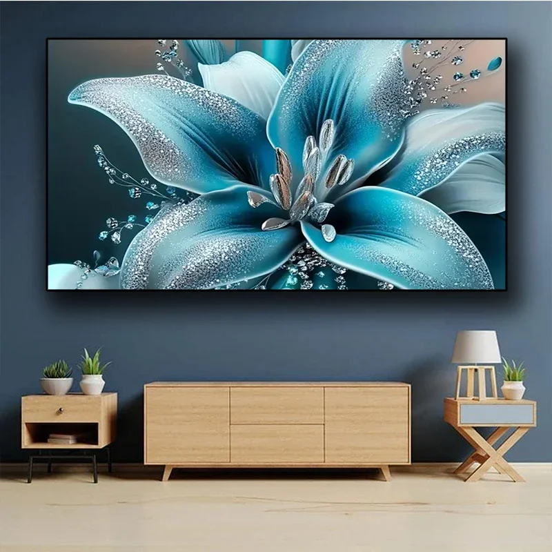 

Бирюзовая Лилия Цветочный Diy Алмазная Живопись Искусство Полный Квадратный Круглый Алмаз Искусство Мозаика Ювелирные Изделия Вышивка Крестом Рождественский Подарок