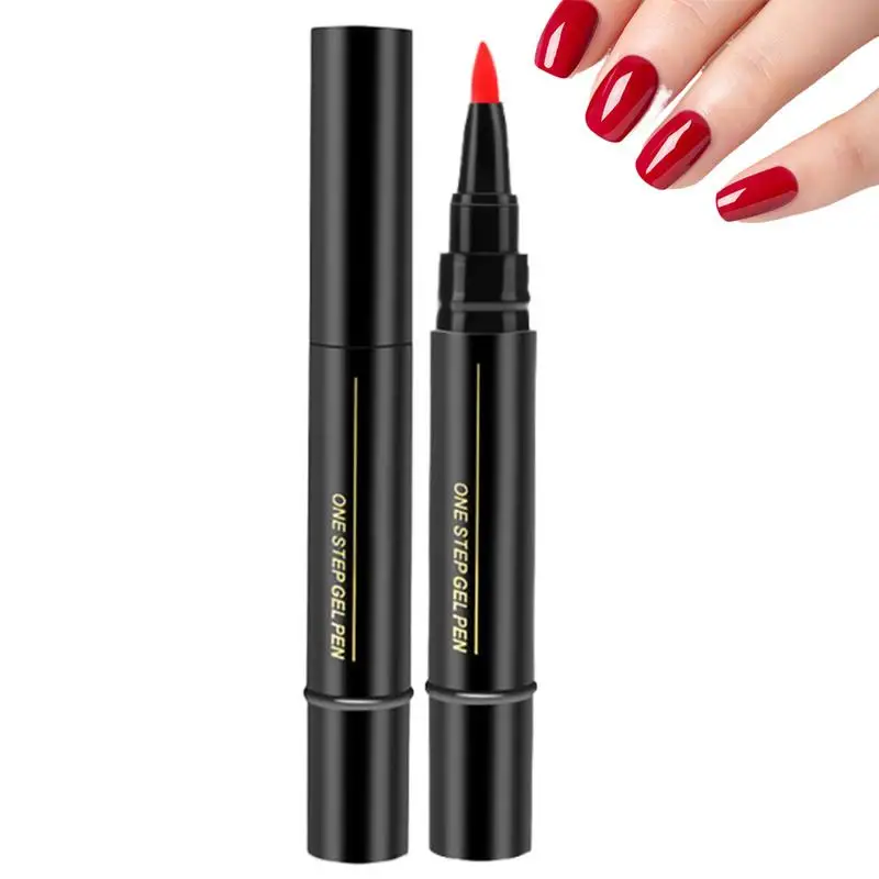 Nail Polish Pens Gel Art Quick Drying Pens Fast Dry Nail Color Pen Nail Varnish Pens Pure Color Gel Nail Polish Pen for Women