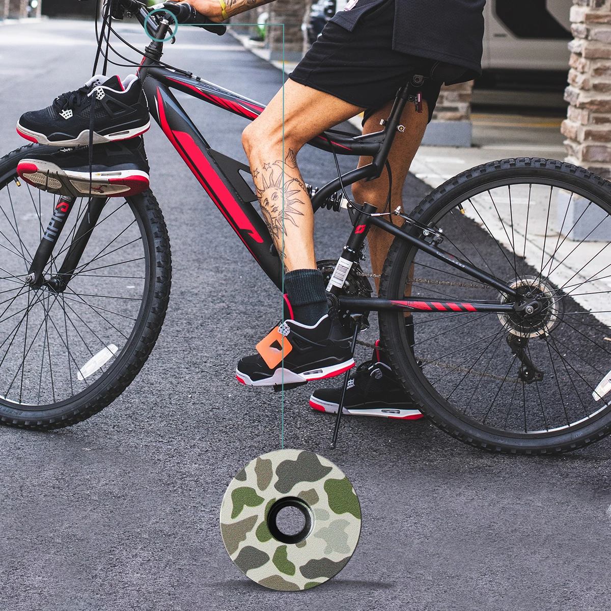 

1pc Aluminum Alloy Bike Headset Bowl Cover Durable Lightweight Strong Pressure Resistance Easy Assembly For Front Fork
