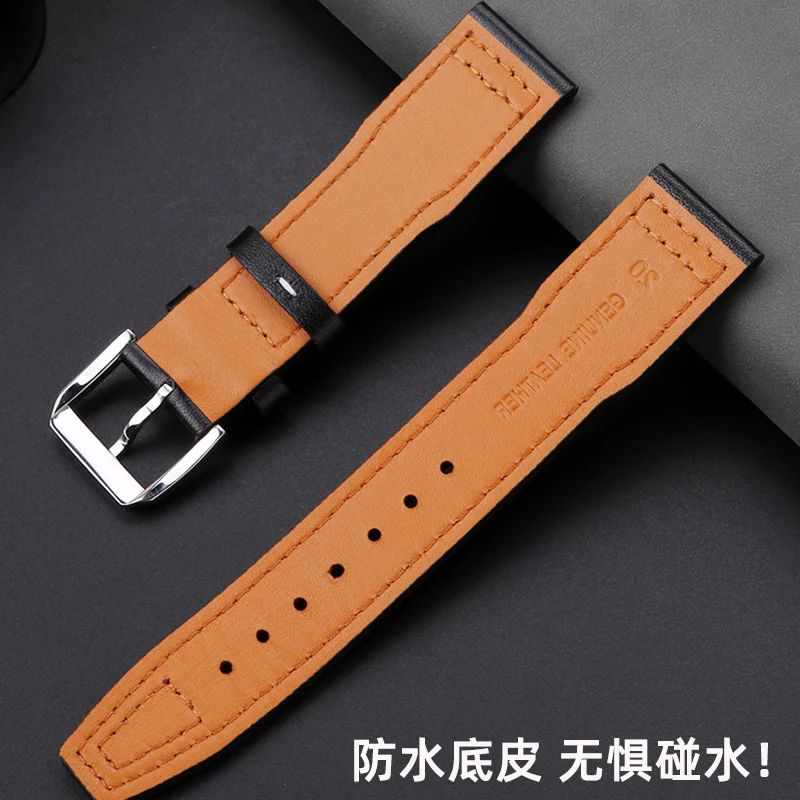 20 21mm Portuguese leather strap For Iwc Pilot Little Prince watch Iw327004/Iw377714 Mark16/17/18 men\'s strap leather bracelet