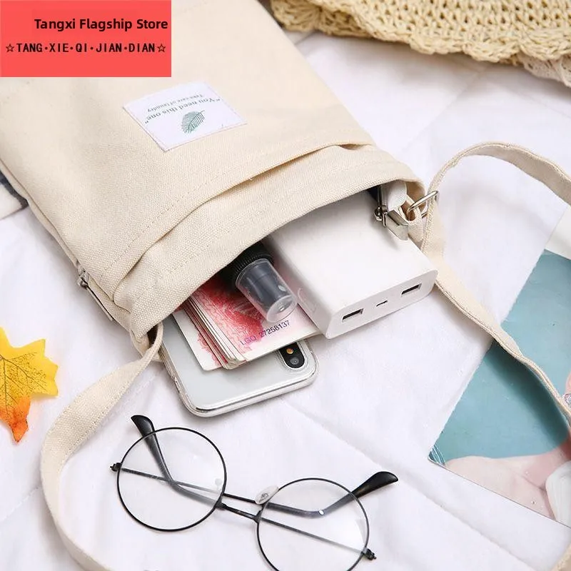 

Lightweight Canvas Crossbody Bag New 2025 Spring Autumn Korean INS Women's Shoulder Sling Bag Fashionable Compact Size