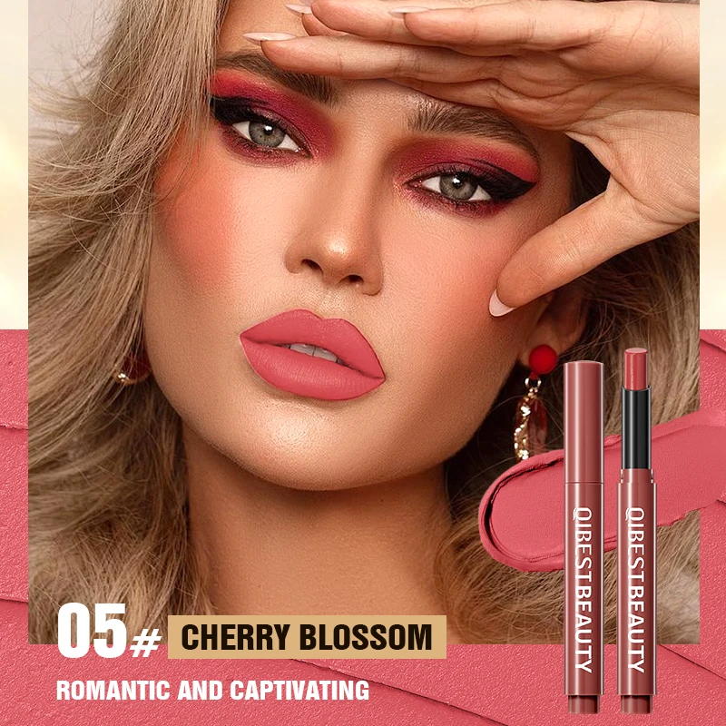 6-Pack Velvet Lip Gloss Set with Long-Lasting Color Rendering and Non-Stick Matte Lip Gloss