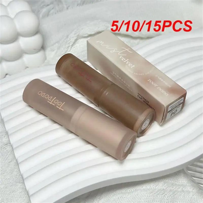 5/10/15PCS Lip Gloss Does Not Fade Waterproof Lipstick Beauty Cosmetics Velvet Lipstick Not Easy To Take Off Makeup Satin