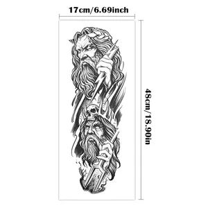 كبير كامل الذراع كم للماء ملصق الوشم المؤقت أنوبيس مصر الوقت النسر وردة زهرة فو تاتو الجسم الفن الرجال النساء الساق أعلى 8 مبيعات للوشم المصري - رقم 1