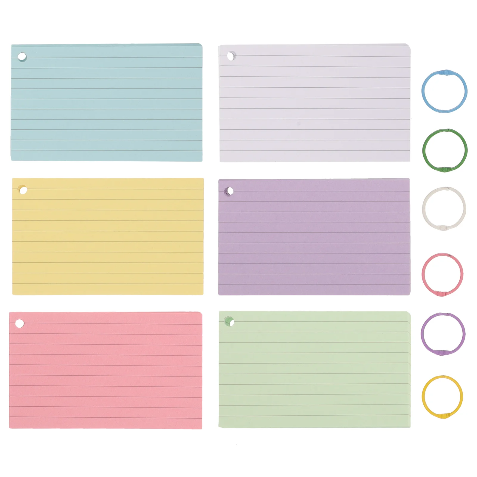 

White Blank Card Study Stationery Flash Cards Portable Flashcards Memory Office