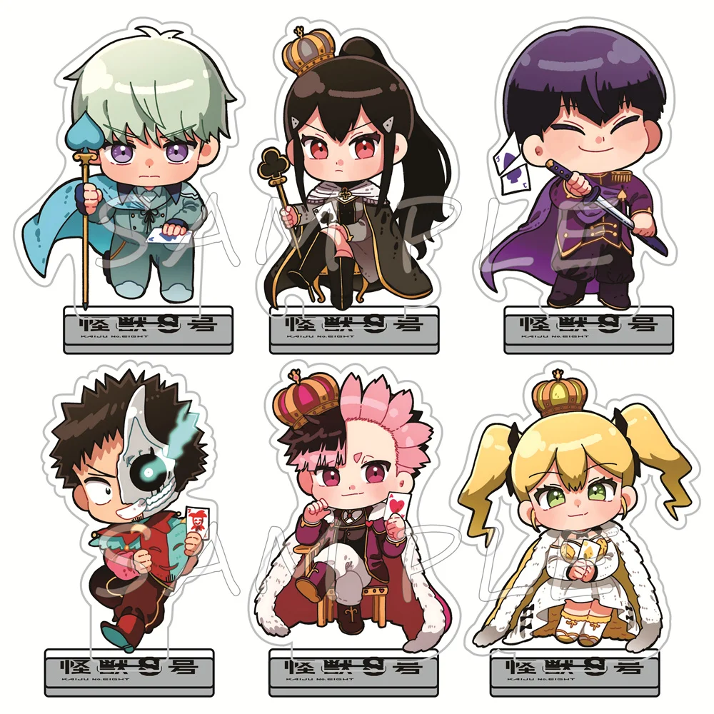 Kaiju No.8 10cm Acrylic Stand Figures Keychain Royal Chess Chibi Anime Desktop Tabletop Decor Otaku Fans Collectible Gift