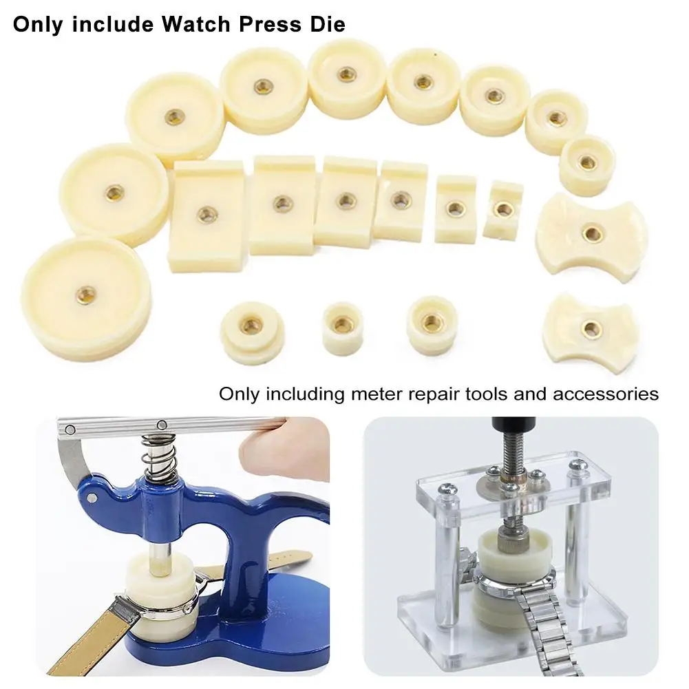 Watch Press Die Kit Professional Watch Repair Tool Capping Machine Accessories Back Case Press Dies 20 Pcs