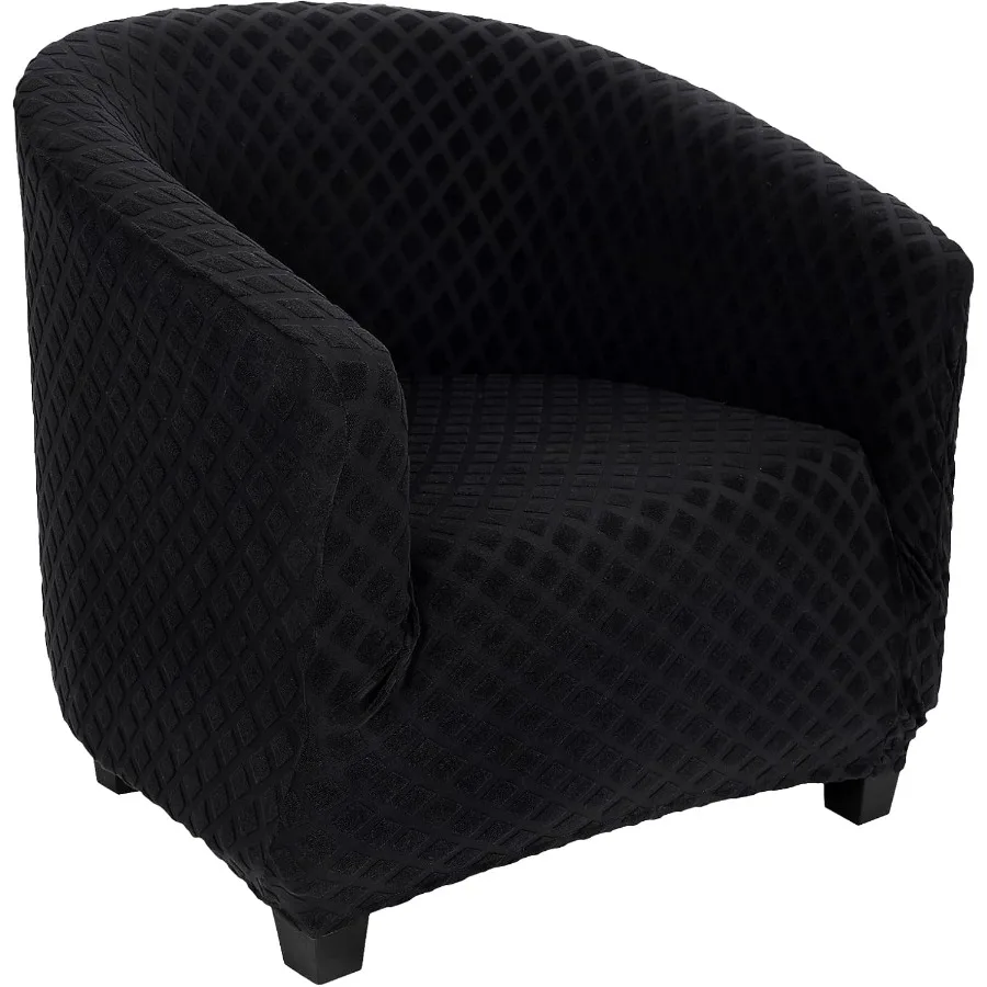 

Stretch Jacquard Club Chair Slipcover for Living Room Furniture Protection Soft Spandex Barrel Armchair Cover with Removable De