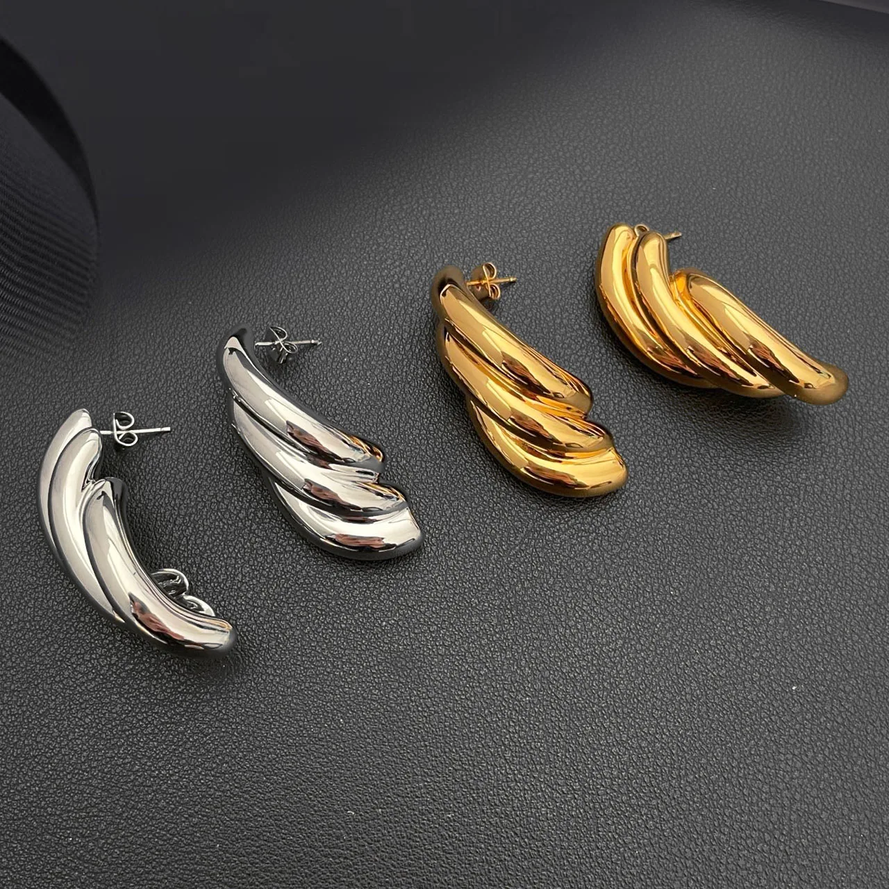 New Jewelry & Accessories Classic Style Fried Dough Twists Button Rope Geometric Stud Earrings For Women's Parties & Gifts