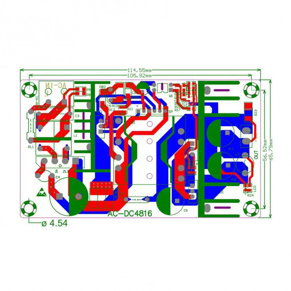 Switching Power Supply Module AC-DC Converter 200W Power Supply Board with Overvoltage and Overcurrent Protection