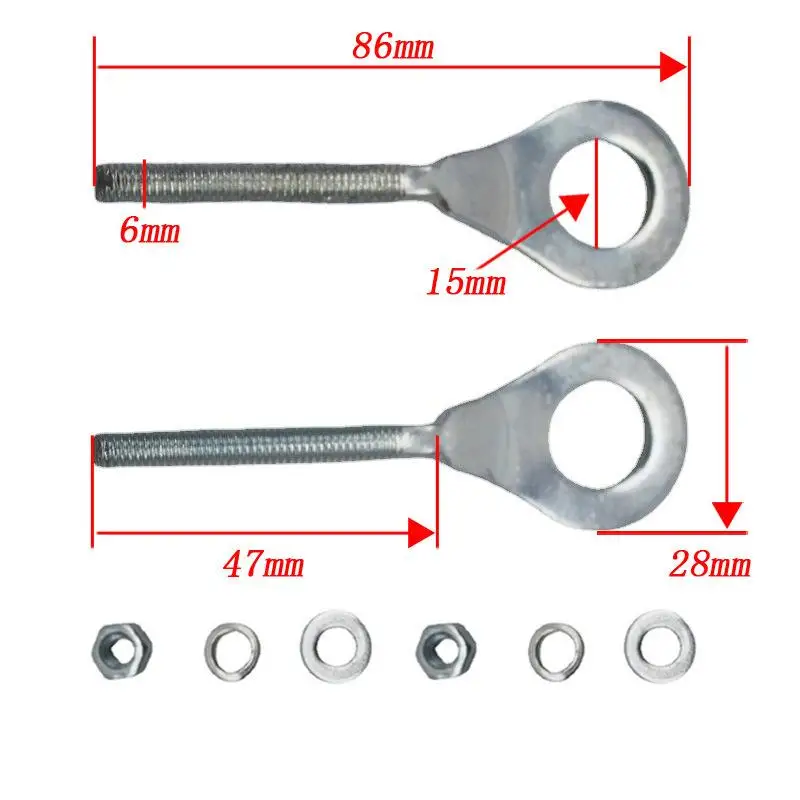 2Pcs Motorcycle Chain Tensioner Adjuster Iron Puller For Mini Bike 50cc-125cc CRF50 XR70 ATV Motorcycle Parts Accessories view 5