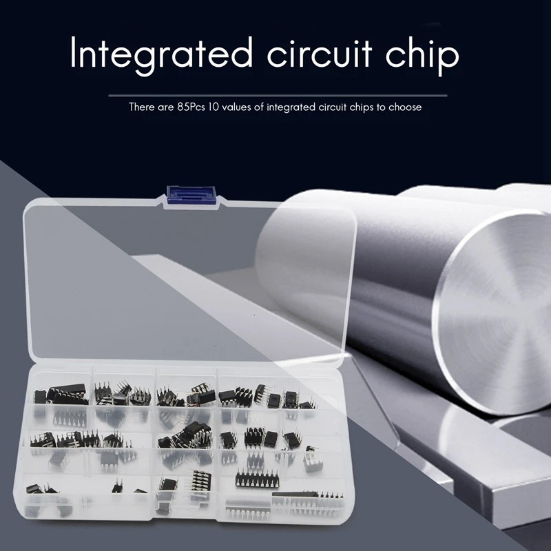 85 Stück 10 Typen Kit für integrierte Schaltkreise, Dip-IC-Socket-Set für Opamp Single Precision Timer PWM