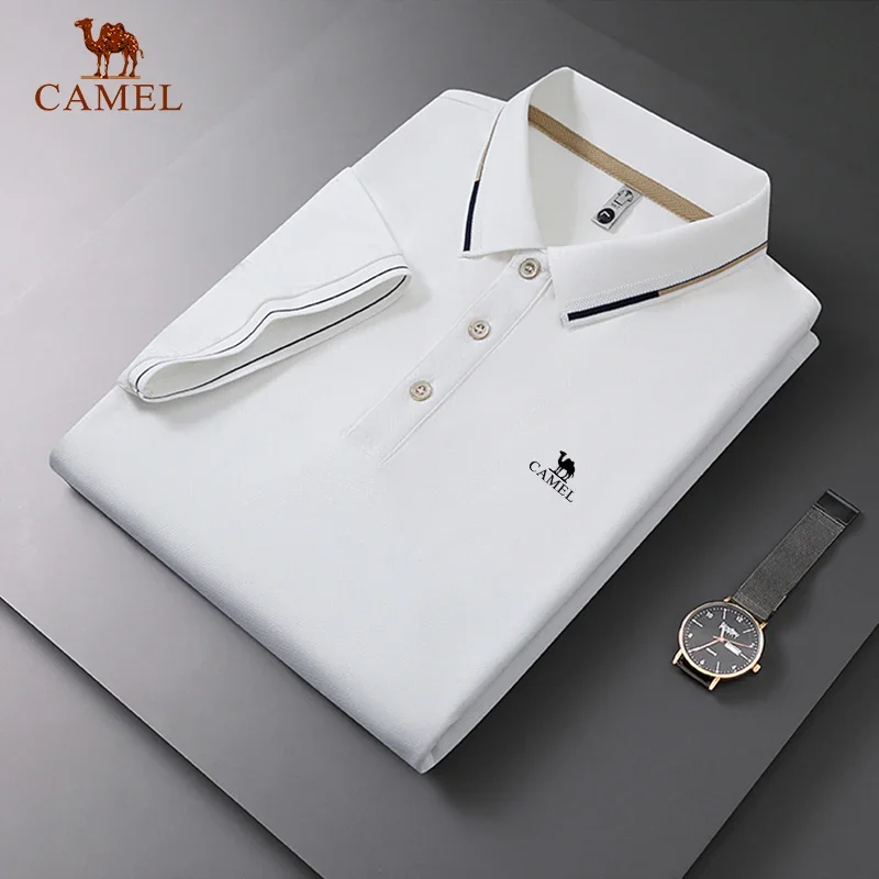 

Summer New Embroidered CAMEL Polo Shirt Men's High Quality Fashion Casual Comfortable Breathable Cool Short Sleeved Shirt Top