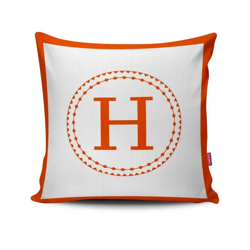 Throw Pillow Cover Cushion Nordic American Style Living Room Bed Light Luxury High-end Sofa Model Room Orange Yellow Pillow