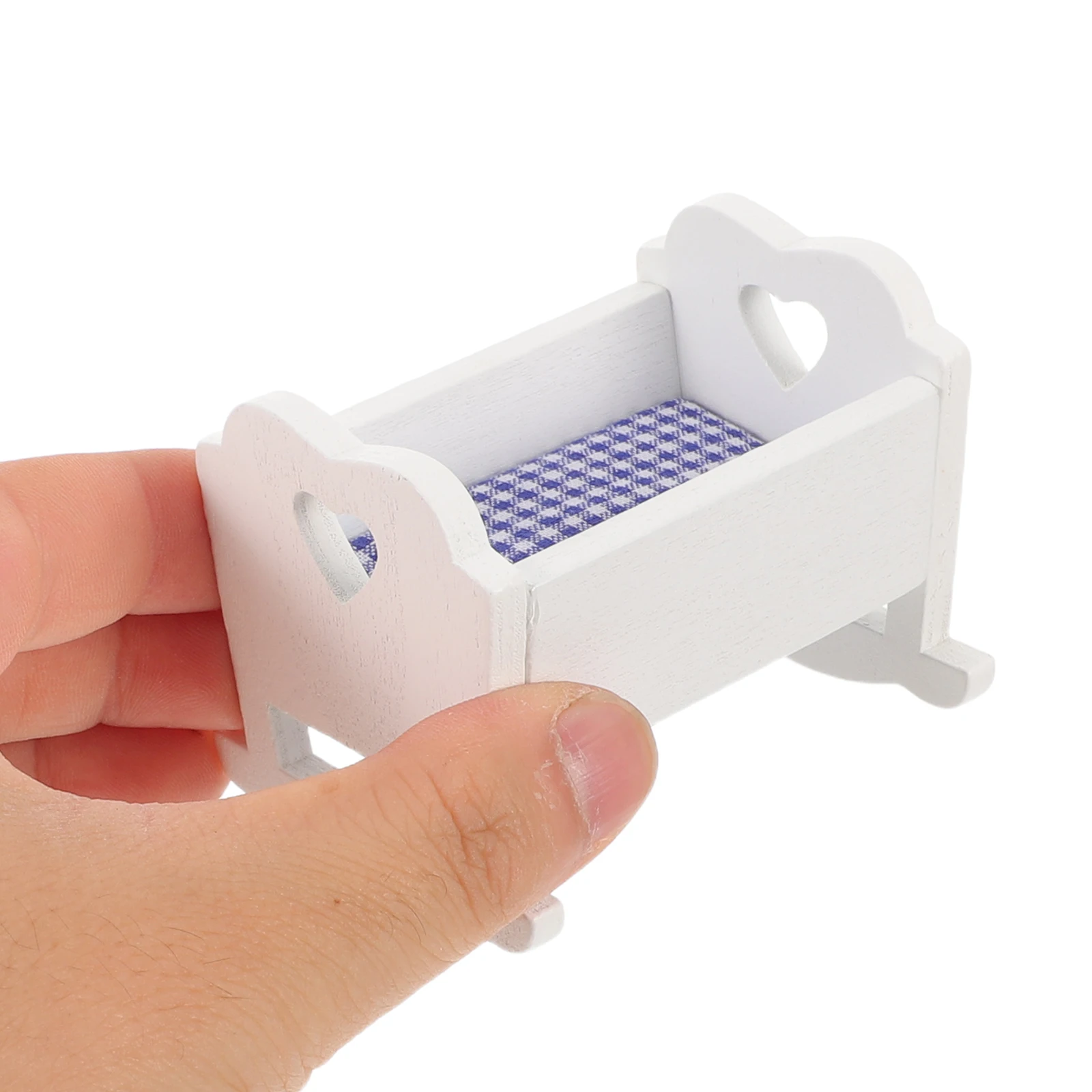 3 pezzi mobili per la casa arredamento modello casa delle bambole culla giocattolo mini letto in legno babydoll