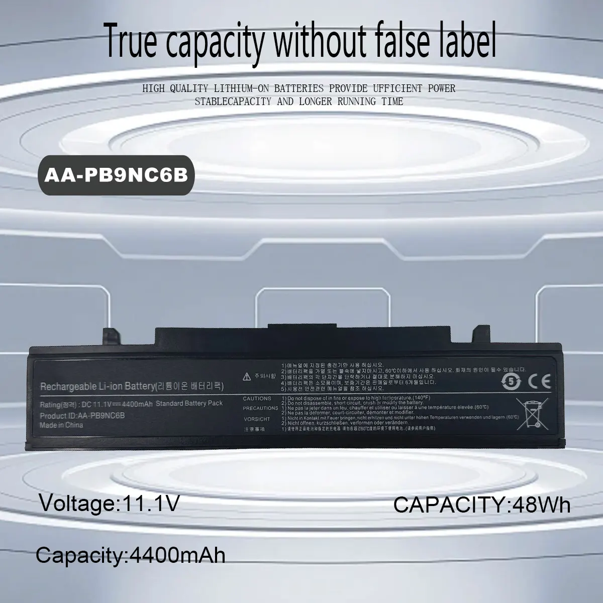 Imagem -02 - Bateria do Portátil Aa-pb9nc6b Pl9nc6w Np350v5c Np300v5a Np550p7c Rv508 R428 R528 R468 Samsung-aa-pb9nc6b