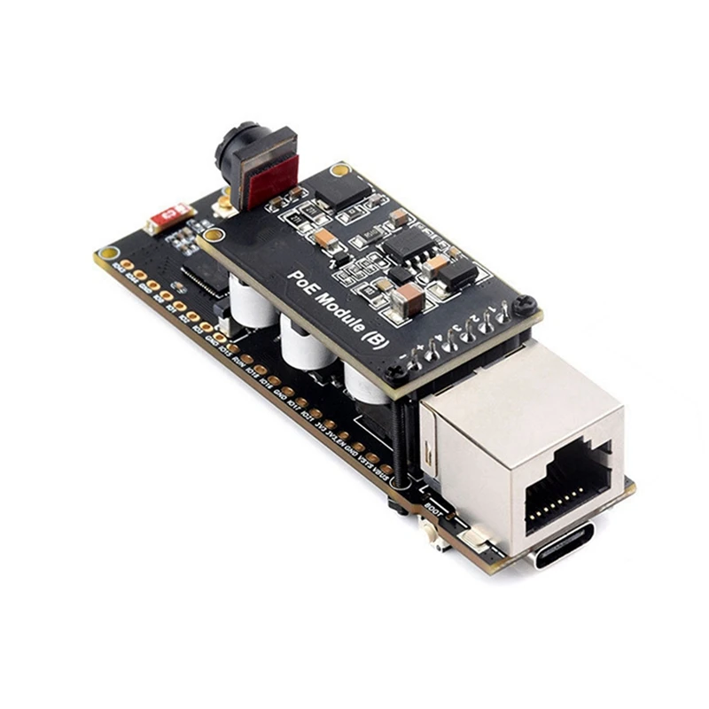 لوحة تطوير إيثرنت ESP32-S3 مع وحدة الكاميرا ووحدة POE POE ثنائي النواة لوحة تحميل Type-C