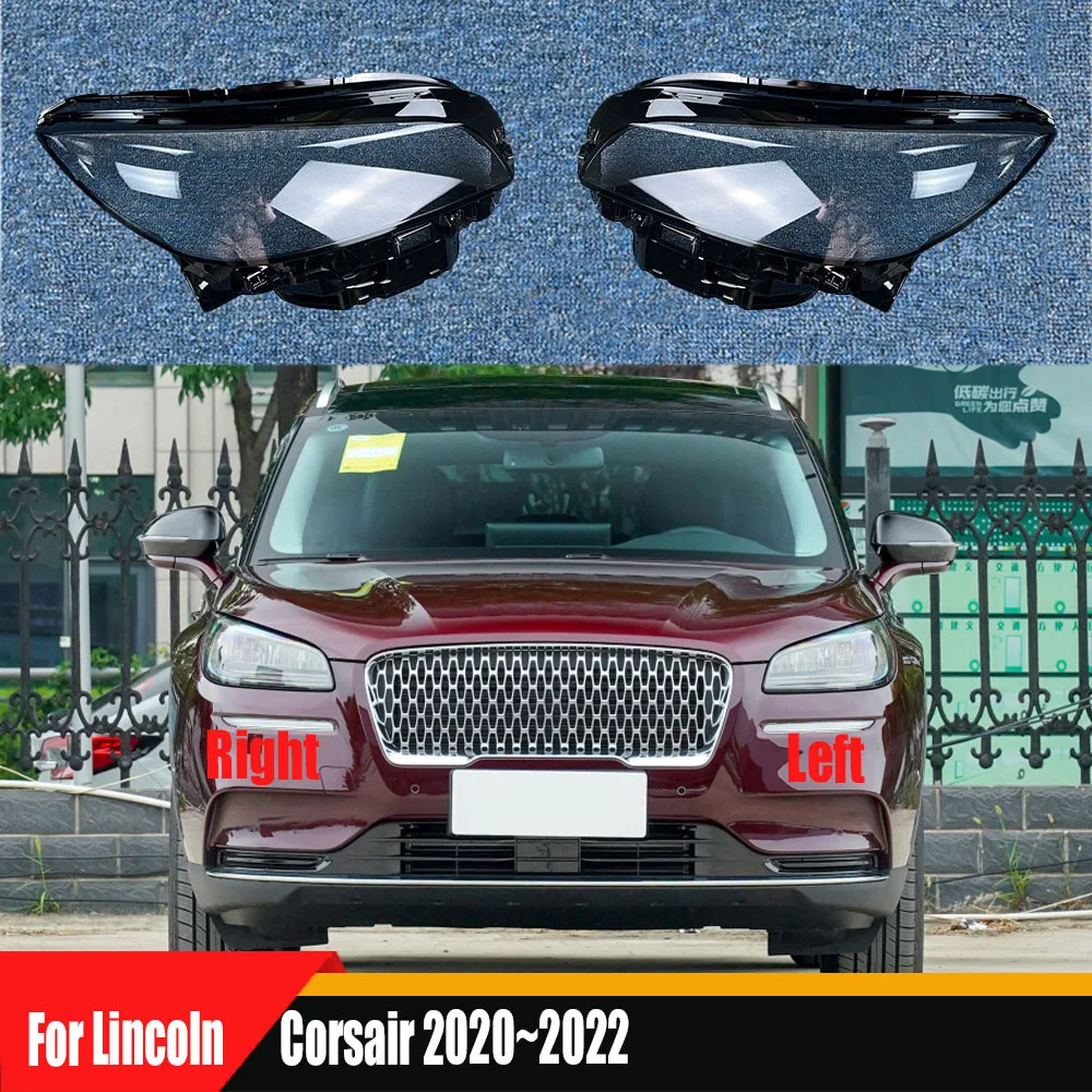 

For Lincoln Corsair 2020 2021 2022 Transparent Headlight Cover Headlamp Shell Clear Lens Plexiglass Replace Original Lampshade