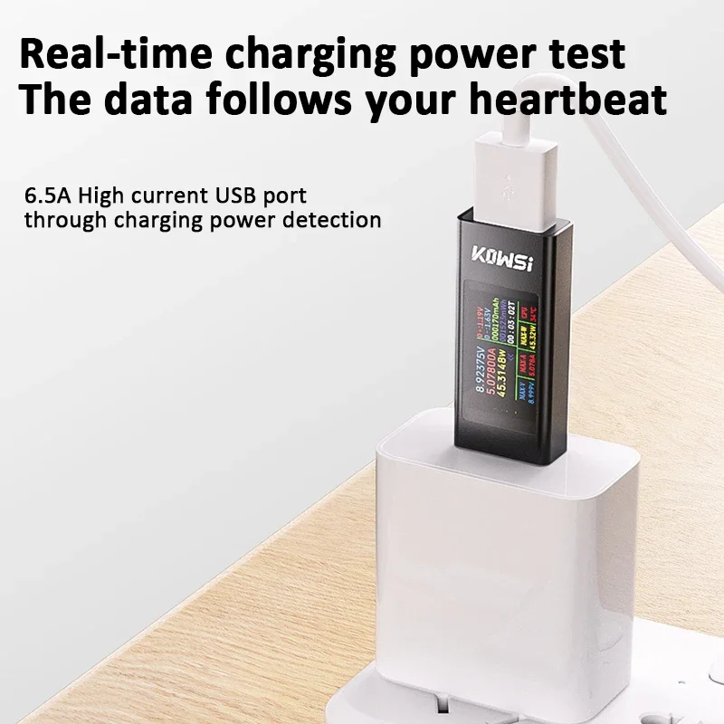 デジタルDC電圧計と電流計,電流電圧計,USBテスター,電流計検出器,充電器,インジケーター,4-30v,6.5a