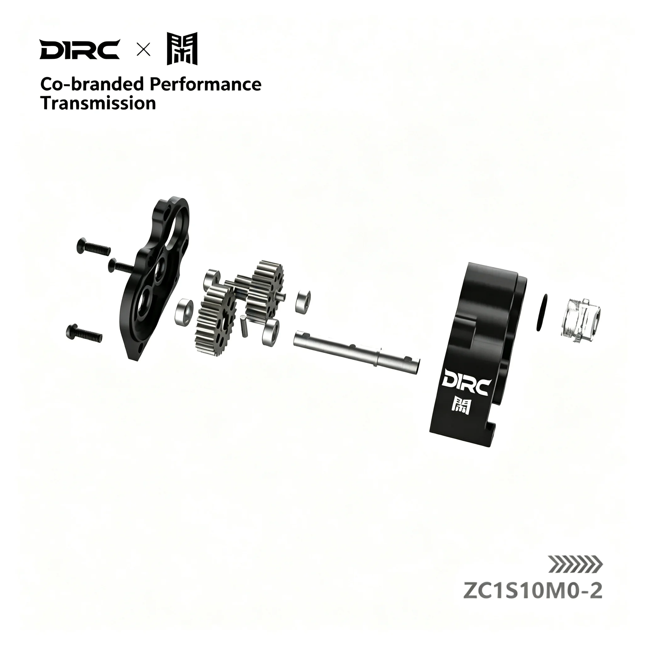 D1RC x Xianyun Co-branded CNC Aluminum Upgrade 1/10 RC LCG Gearbox Low-Center High-Performance Power Transmission for Hobbyists
