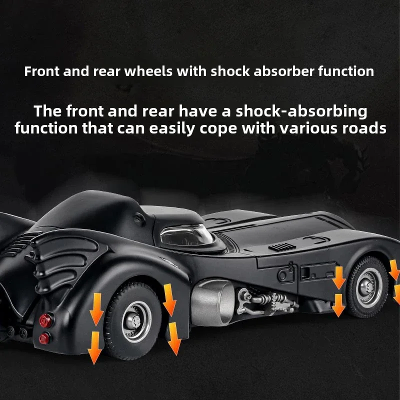 [CubeFun] 1:24 I989-BATMOBILE بات عربة سبيكة سيارة نموذج الصوت والضوء التراجع سيارات لعبة الأولاد جمع الحلي الهدايا