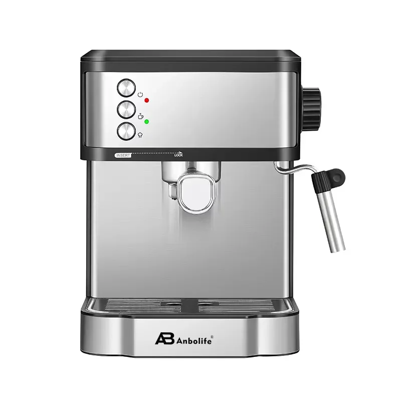 New Hot 20 bar Electric Two-Group Commercial Espresso Machine Programmable Pressure Stainless Steel Detachable PP Water tank