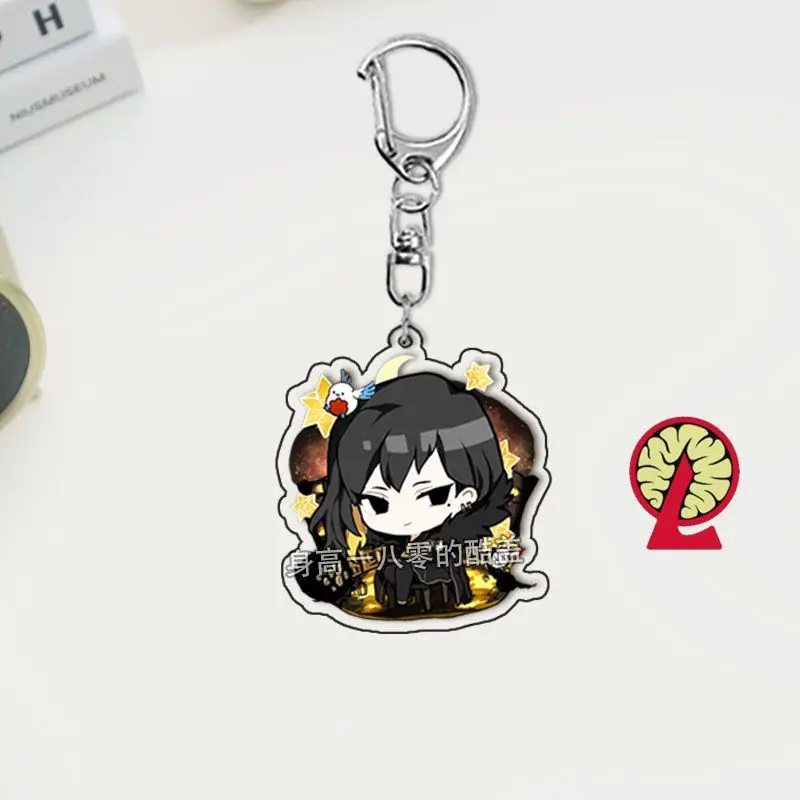 Lobotomy Corporation Anime KeyChain Cartoon Library of Ruina Men Key Chain for Women Fashion Figure Acrylic Keyring Pendant Gift