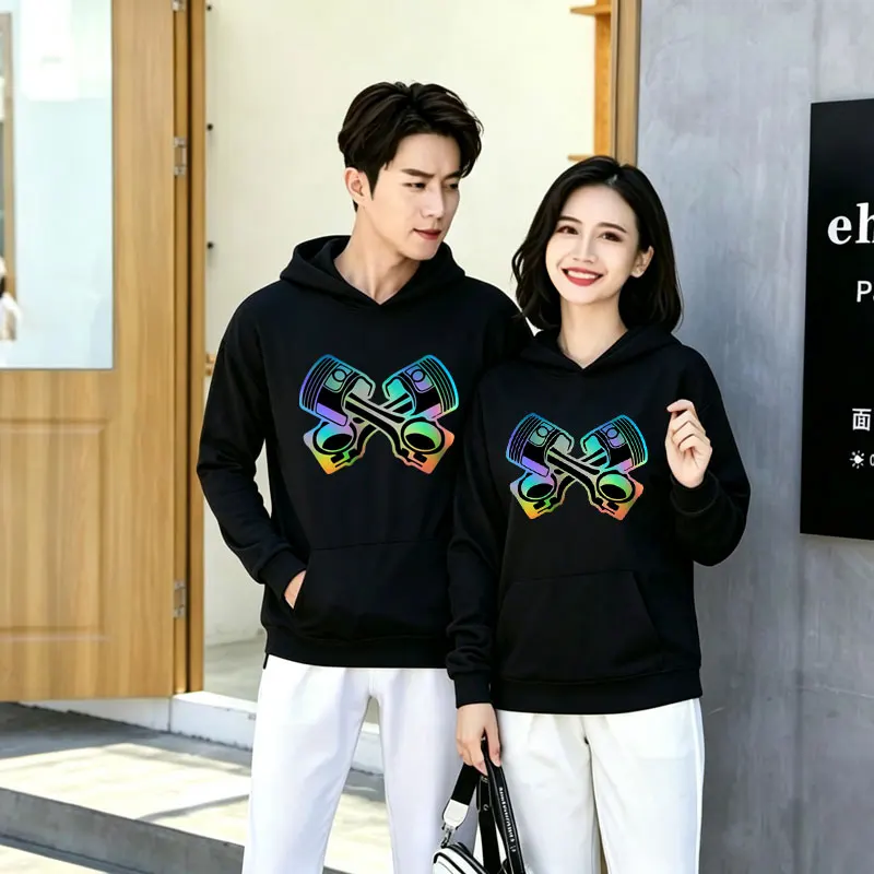 New Autunm Men Engine Piston Pattern Motorcycle Printed Hoodies Men's/Women's Streetwear Fashion Casual Hip Hop Sweatshirts
