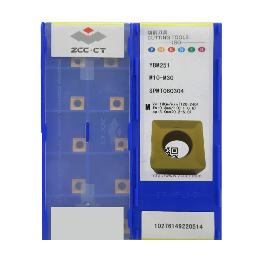 

HUAZHICHUN SPMT060304 YBM251 Твердосплавный токарный станок с ЧПУ, вставки для токарной обработки резьбы для держателя инструментов для токарной обработки резьбы