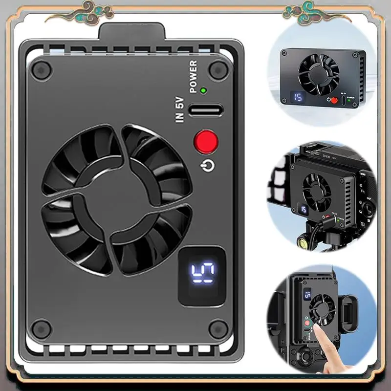 Durable Camera Cooler Quiet Radiator Cooling Fan Aluminum Alloy Semiconductor Radiator For Canon Sony FUJIFILM ZV-E10 A7M4 R5 R7