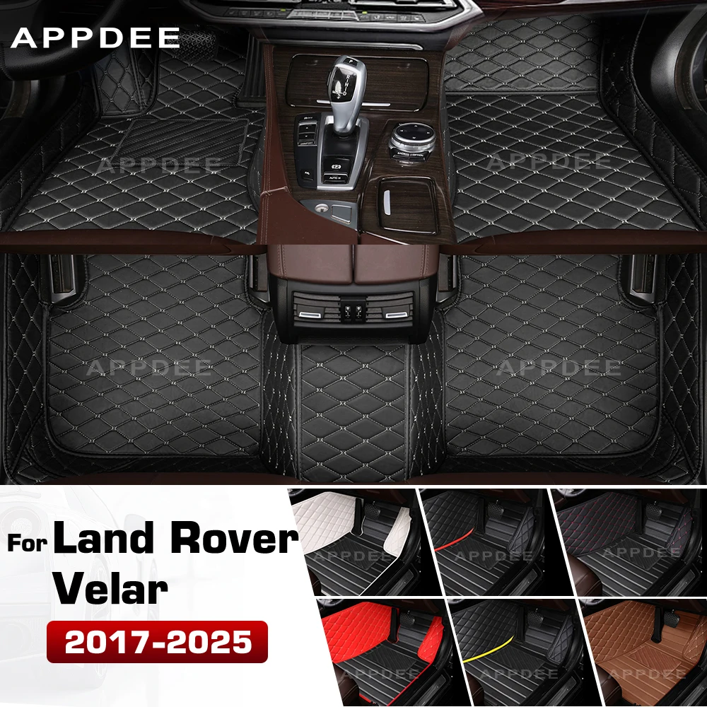 

For Land Rover Velar 2017-2025 2024 2023 2022 2022 Car Floor Mats Custom Foot Pads Automobile Carpet Cover Interior Accessories