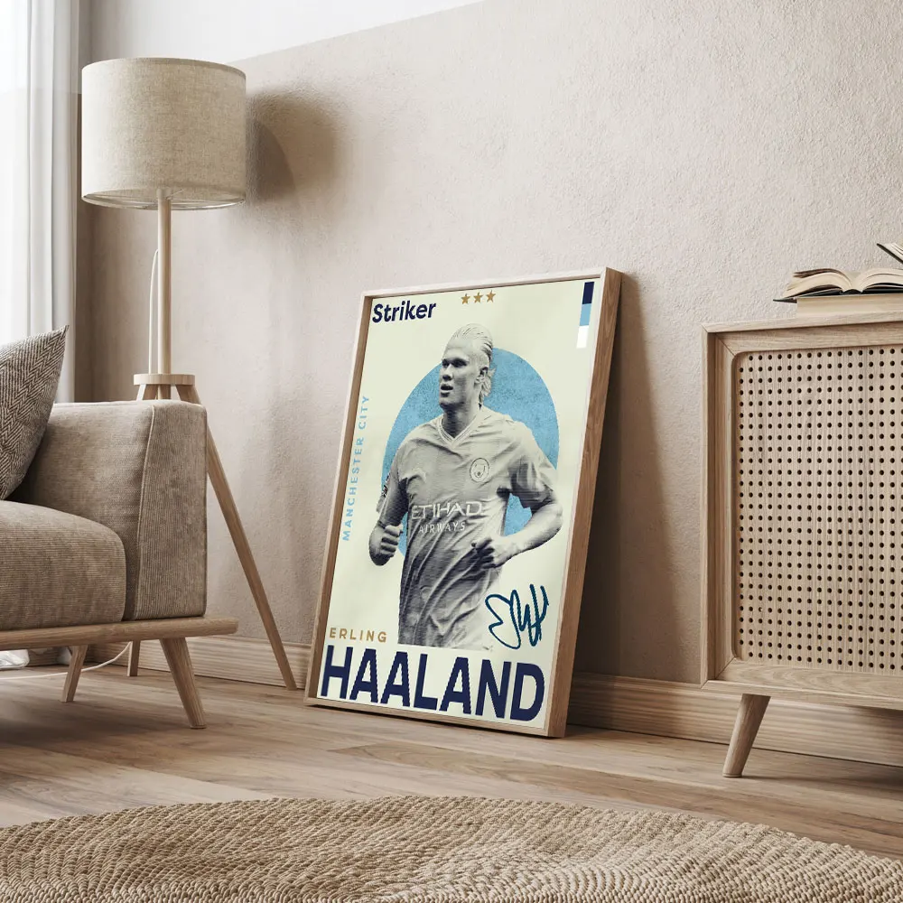 Football Star E-Erling H-Haaland Poster Wall Art Decoration Painting Without Frame Room Home Decor Soccer Club Fans Gifts