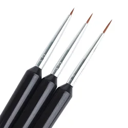 3Pcs Nail brush Stripe Nail Art Liner Brush Set 3D Tips Line Stripes DIY Drawing Pen Manicure Tools