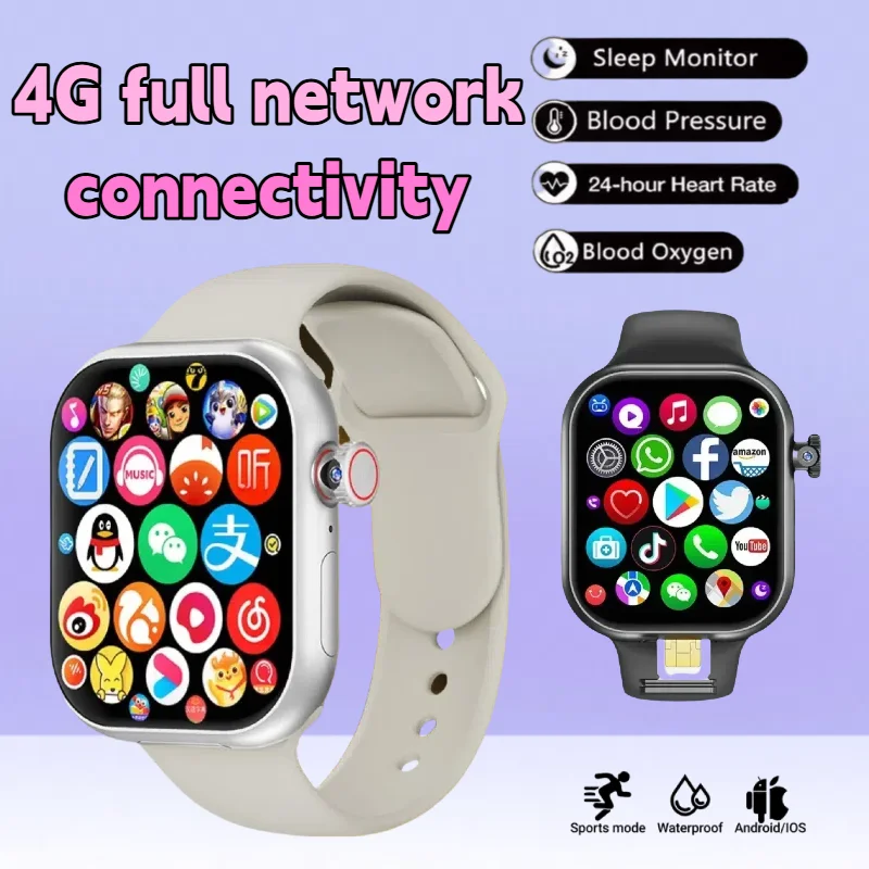 

2025 Новый VP29 5G Android 256 ГБ памяти 4G/5G LTE Sim-карта GPS WIFI 2,29 дюйма 490*580 умные часы с 8-мегапиксельной вращающейся камерой