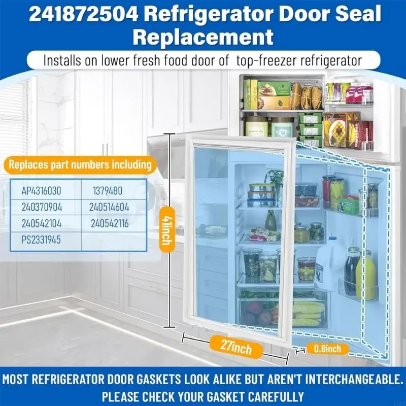   Quick Installation Refrigerator Gasket Replacement Aligned To 241872504