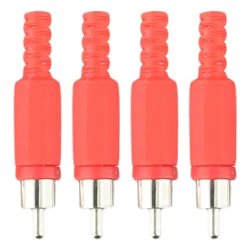 Hot Sale RCA Male Plug Welding Joint Accessories Lotus Plug Practical Red/black Zinc Alloy For RCA Speaker Equipment