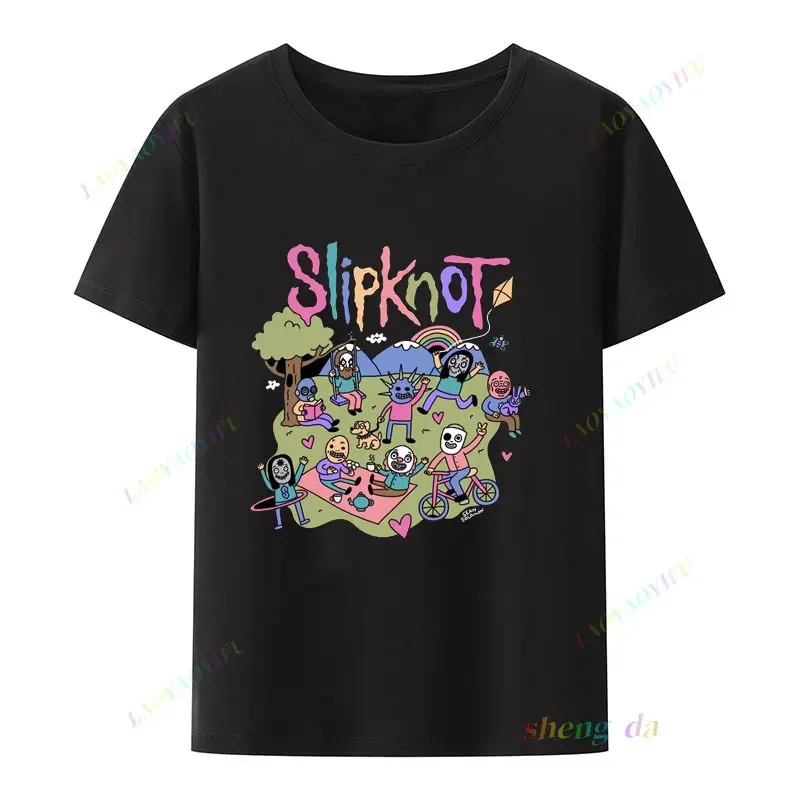 Heavy Mental Band Slipknots T-shirt Haikyuu Men's Clothes Short Sleeve Tee Funny Y2k T Shirt Women New Style Tops