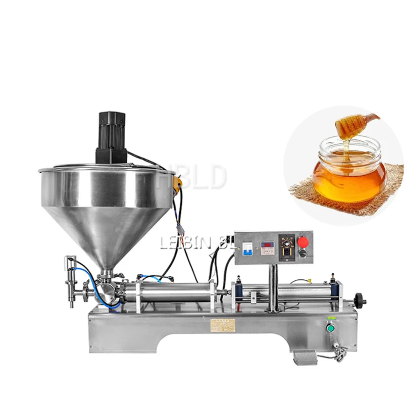 Automatic Cosmetic Lotion Pneumatic Filling Machine Semi Automatic Heating Mixing Paste Filler