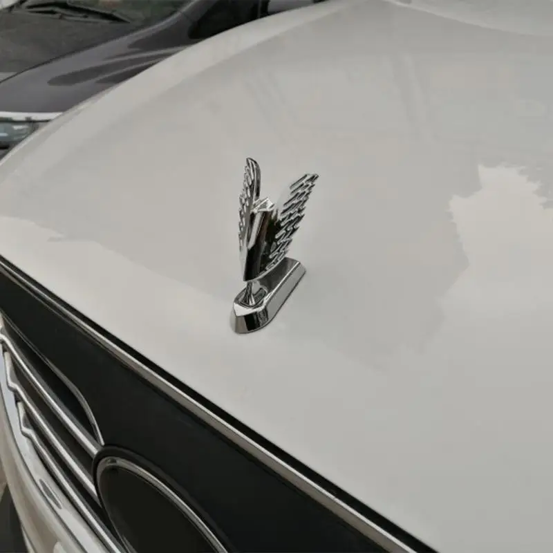 Hood Ornament For Cars Metal Angel Wings Symbol Ornament For Trucks 3D Emblem Car Logo For Trucks Vehicle Sedans Minivans