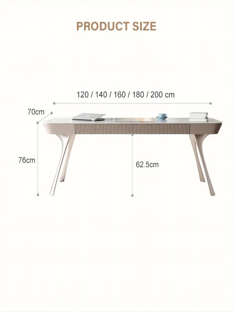 가벼운 럭셔리 슬레이트 책상, 모던 미니멀리스트 서재 홈, 작은 아파트 작업대, 크림 스타일, 프랑스 사무실 컴퓨터 책상