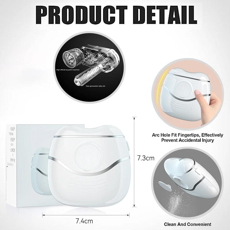 大人と赤ちゃんのための電動ネイルストリッパー,つけまつげアプリケーター,指とつま先のはさみ,ネイルチップホルダー,防滴