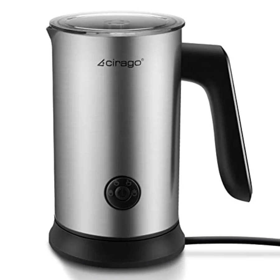 Espumador de Leche Eléctrico 4 en 1, Automático, para Espuma Fría y Caliente, con Espumador de Acero Inoxidable para Latte, Cappuccino, Macchiato, Chocolate Caliente