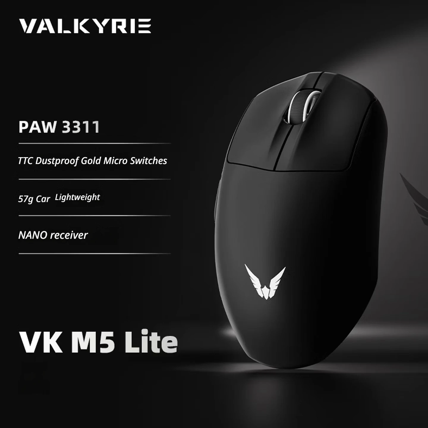 VALKYRIE VK M5 Pro Gaming Mouse Wireless Tri-mode Optical Micro