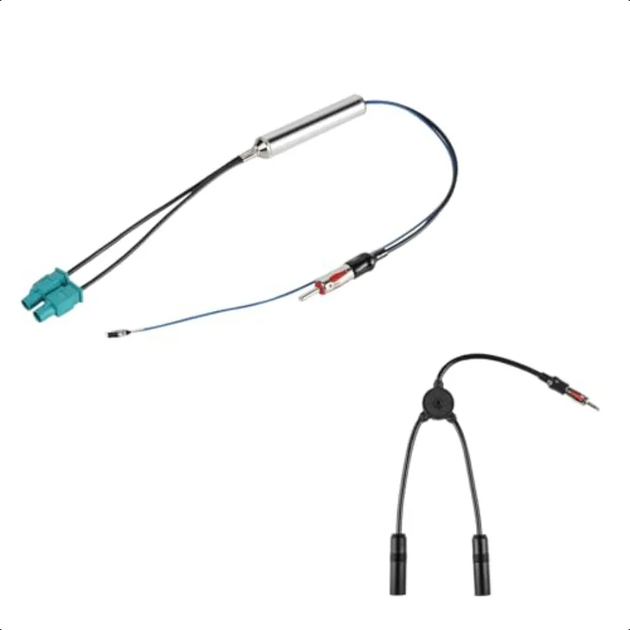 

Anina Dual Twin Fakra Radio Antenna Adapter for 2004UP Skoda Aftermarket GPS Navigation Stereo Head Unit Receiver Universal