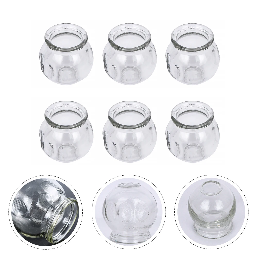 

1Set Thickened Glass Cupping Set Strong Suction Medical Therapy Instrument Explosion Proof Non Slip Finger Die Safe Use