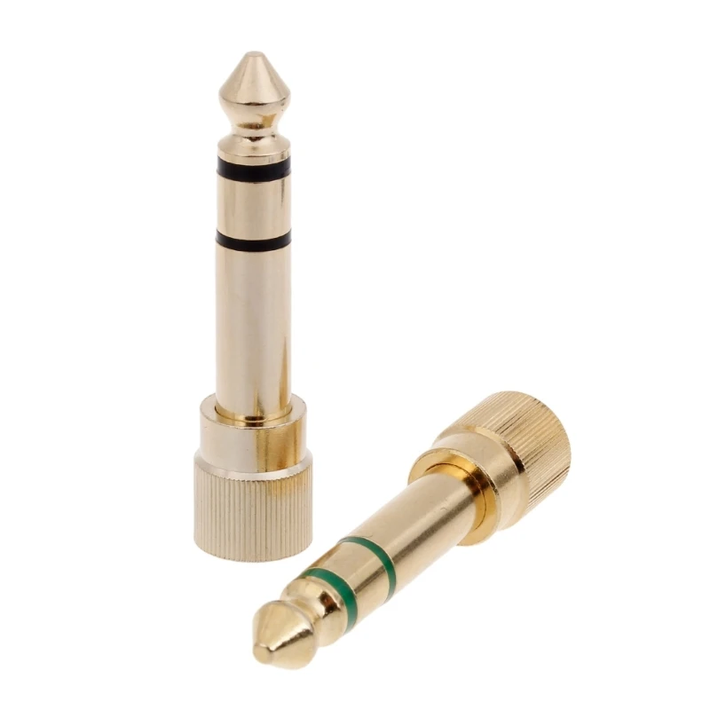 Headphone Adapter 3.5mm Female to 6.35mm Male 1/4 inch to 1/8 inch Stereo Aux Plug Headphone Adapter Gold Plated plug